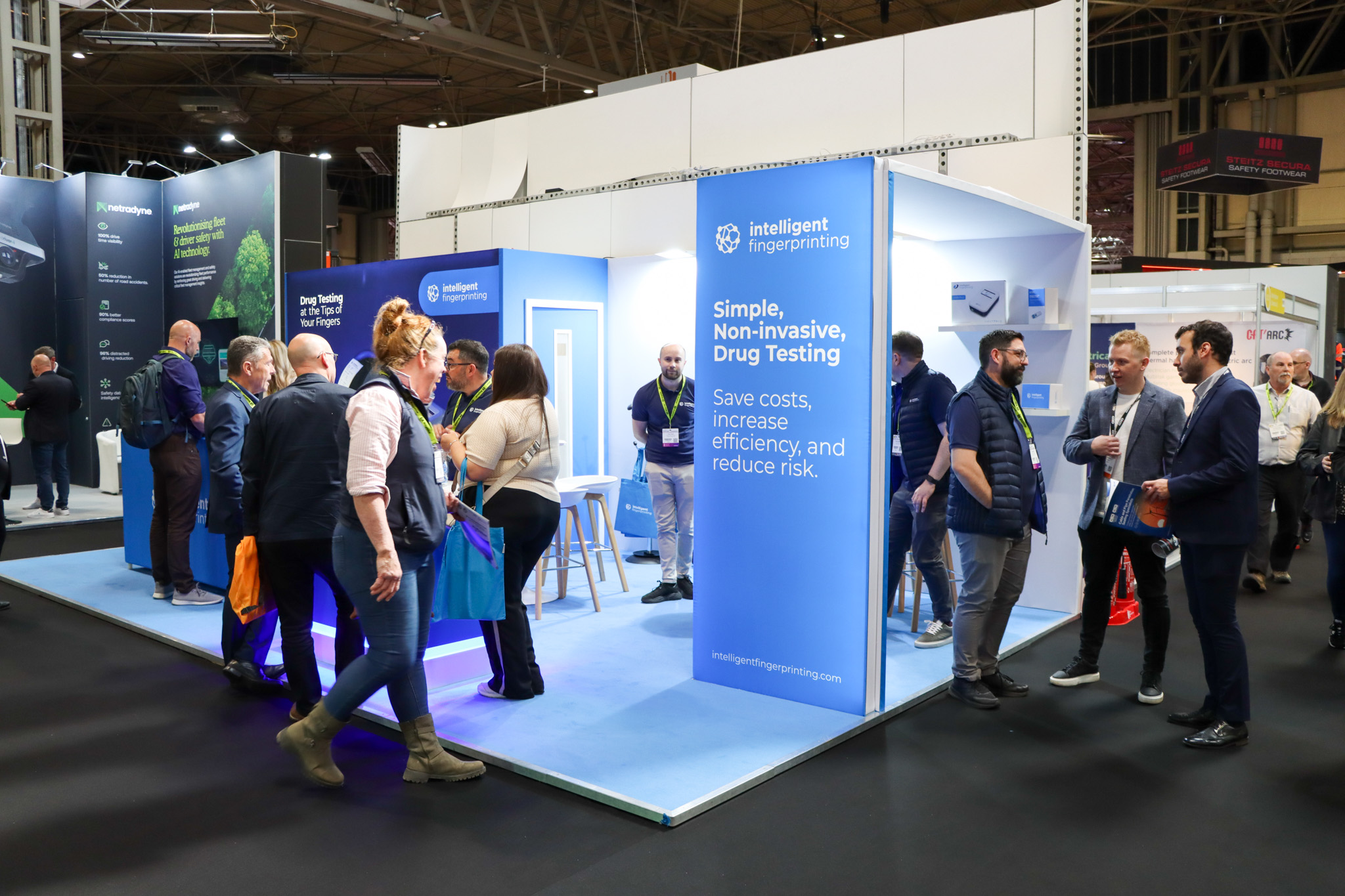 The busy Intelligent Fingerprinting stand