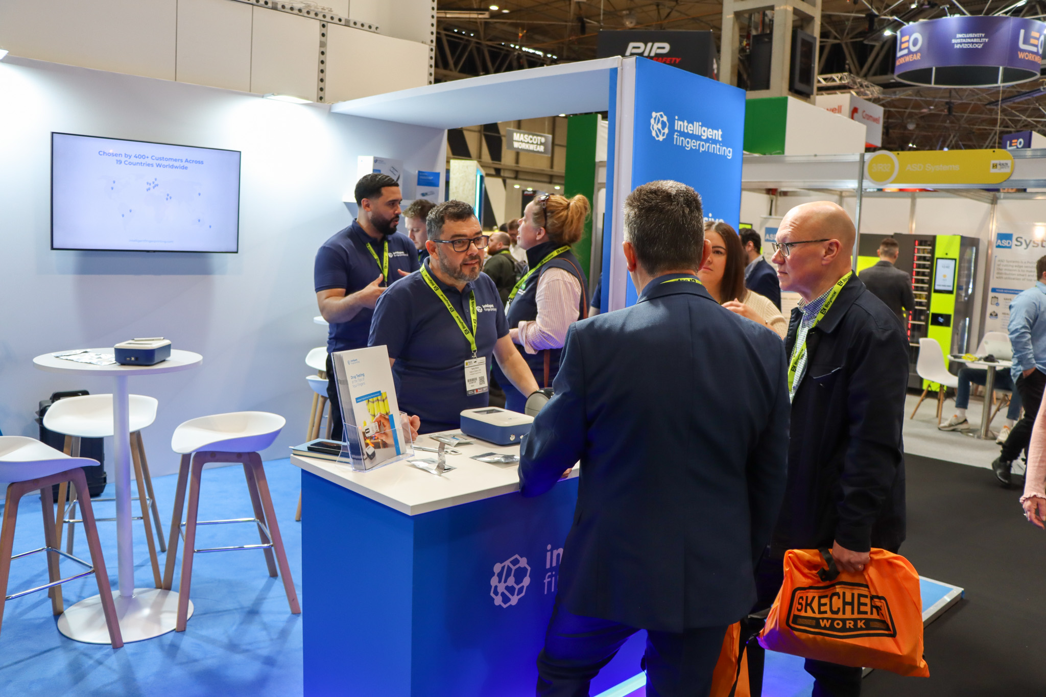 Terry Elvin on-hand to discuss the Intelligent Fingerprinting Drug Testing Solution at the Health and Safety Event 2025